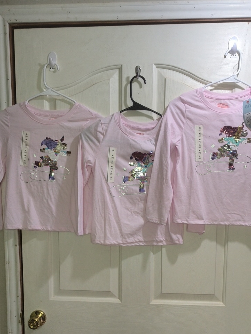 Target Light Pink Sequin Horse Long-Sleeve Tee